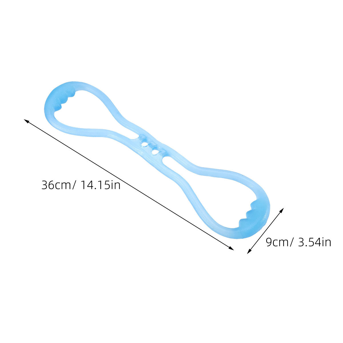 Blue Figure 8 Silicone Yoga Pu - Yoga Fitness Resistance Band ulasan dan harga